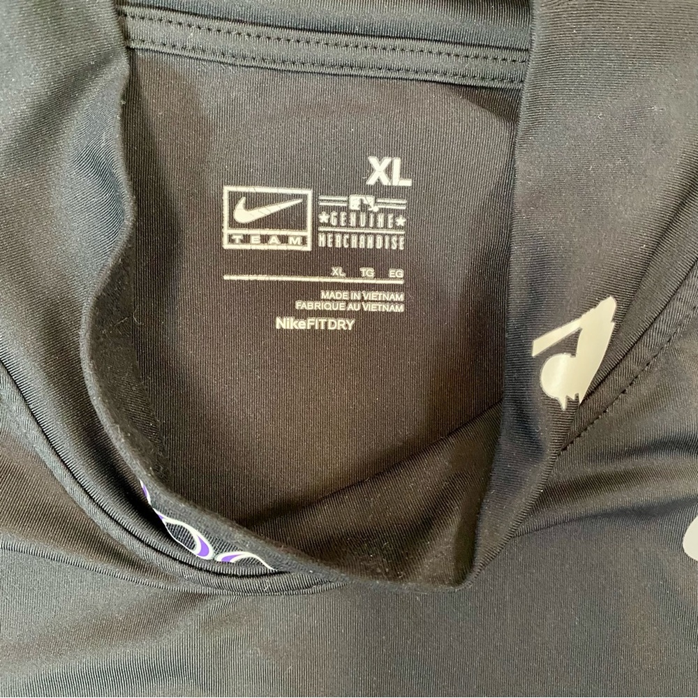 Nike Colorado Rockies Shirt Men’s XL Black Base Layer Long Sleeve Pullover Top - Picture 8 of 8
